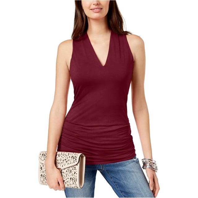 Camiseta sin mangas INC para mujer color rojo XS