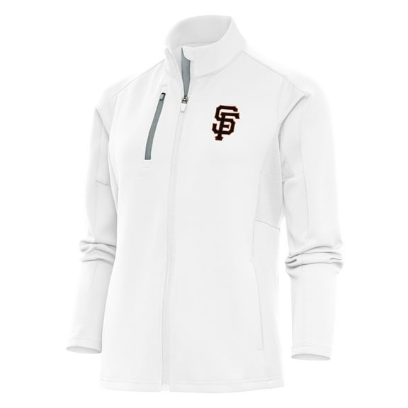 Women's Antigua White San Francisco Giants Logo Generation Full-Zip Jacket