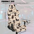 thumbnail image 7 of Xoenoiee Dachshund Paw Heart Pattern Gaming Chair Covers Slipcovers with Armrest Covers, Stretch Game Computer Office Desk Chair Cover Protector, Soft Fabric Rotating Armchair Covers, Without Chair, 7 of 7