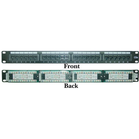 - ACL 1 Unit Rackmount 24 Port Cat5e Patch Panel, Horizontal 110 Type 568A & 568B Compatible, 3 Pack