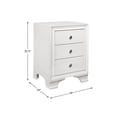 thumbnail image 7 of Pemberly Row 3-Drawers Transitional Wood Nightstand in White, 7 of 7