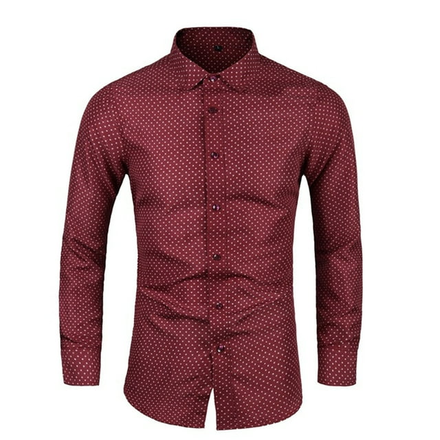 Chemises pour Hommes Chemise Formelle à Imprimé Coloré Manches Longues Col Rabattu Blouse Chemise