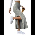 thumbnail image 2 of Faldas Tubo de Punto Ajustadas para Mujer, Falda Midi de Cintura Alta con Abertura Elástica Gris M, 2 of 7