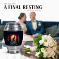thumbnail image 4 of JAGASY Peacock Urn for Ashes Adult Male, Black Small Urns for Human Ashes keepsake, Tree Red & Yellow Decorative Urns for Parents, Cremation Urn for Mom & Dad, (3 Inch), 4 of 7