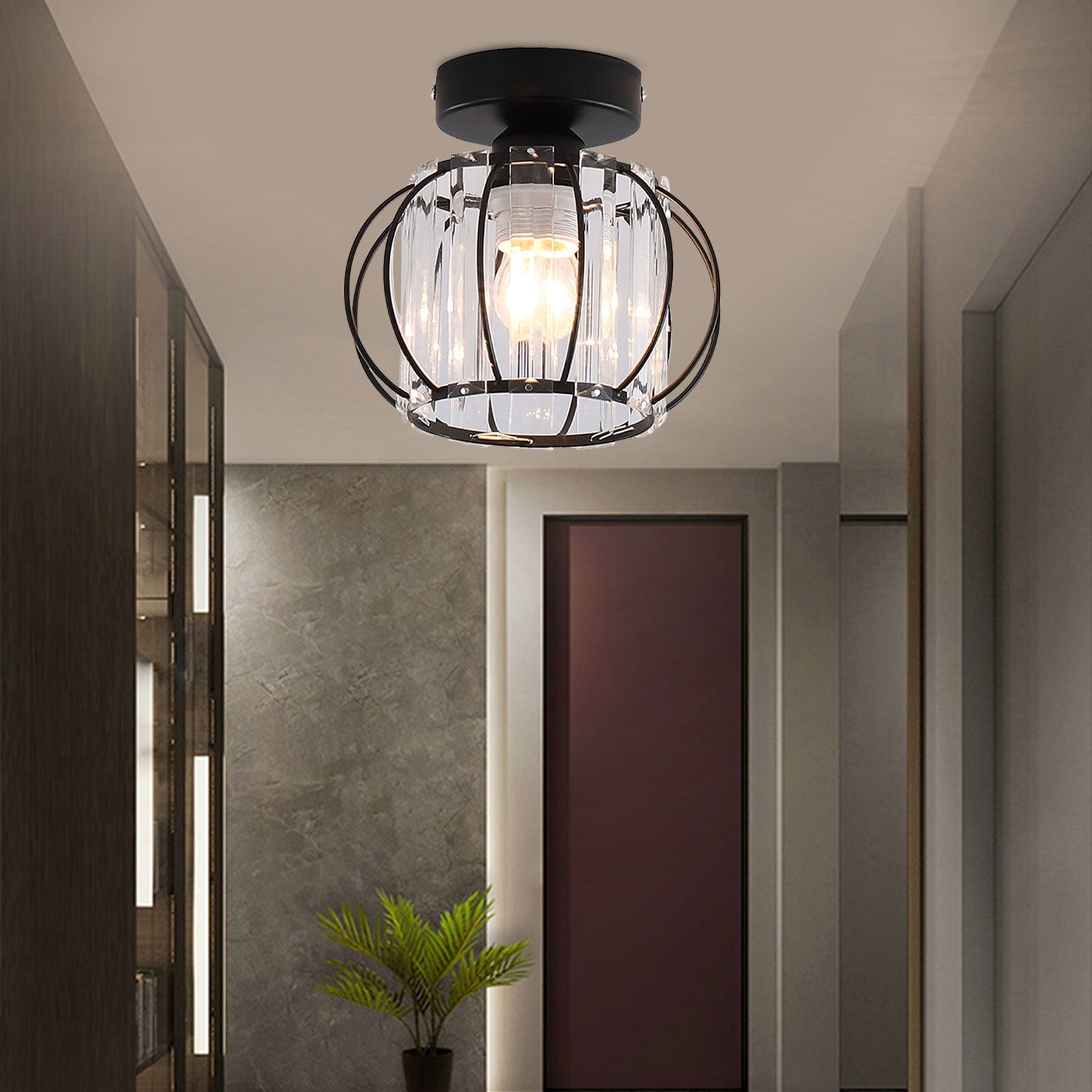 K9 Crystal Ceiling Light – Simple Circular Design for Elegant Home Lighting