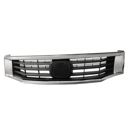 CCPAO Front Upper Bumper Grille Chrome Grill Compatible with Honda Accord 2008 2009 2010