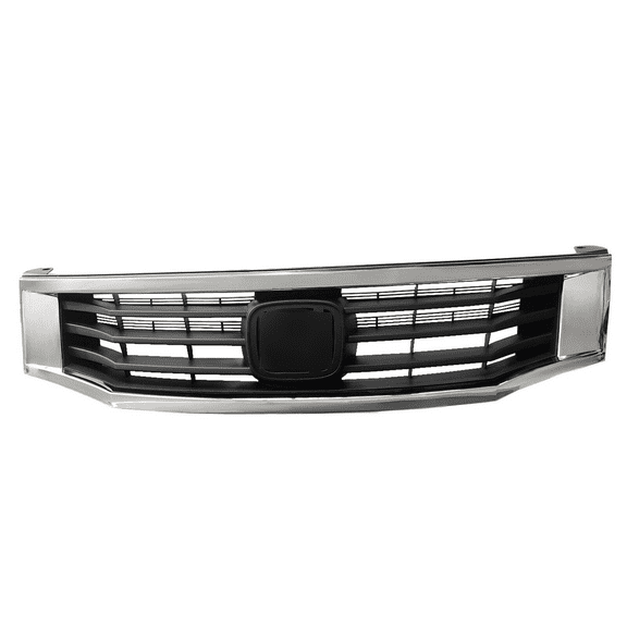 CCPAO Front Upper Bumper Grille Chrome Grill Compatible with Honda Accord 2008 2009 2010