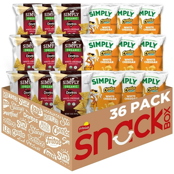 Simply Doritos & Cheetos Variety Pack Snack Chips, 0.875 oz Bags, 36 Count Multipack