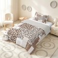 thumbnail image 2 of Manfei Leopard Patchwork Twin Comforter Sets, Cheetah Print Bedding Set, Beige and Black, Gray Reversible 2 Pieces, 1 Comforter and 1 Pillowcase, 2 of 6