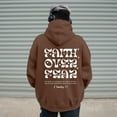 thumbnail image 4 of Christian Hoodies for Men 2025 Faith Over Fear Hoodie Graphic Hoodie with Pockets Hooded Sweatshirt Pullover Tops, 4 of 5