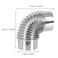 thumbnail image 2 of UPOUART Conduit de Cheminée pour Poêle Coude Conduit de Cheminée 1Pcs 5.1X5.1X2.4in, 2 of 8