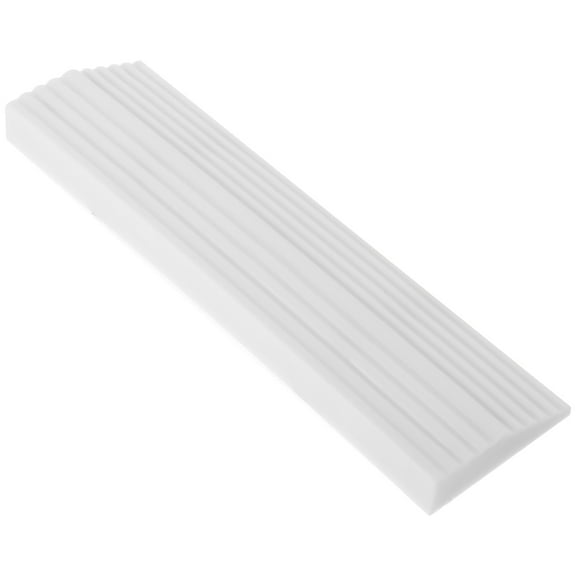 BESTOYARD Indoor White Rubber Threshold Ramp Mat for Sweeping Robot with Anti Skid Groove