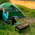 thumbnail image 4 of Gardenised Portable Charcoal Grill Foldable Stainless Steel BBQ for Camping Backyard Tailgating Hiking Picnic Travel Beach Parties Garden Gatherings Poolside Cooking Skewers & Outdoor Barbecues, Small, 4 of 6