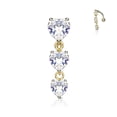 thumbnail image 3 of Belly Button Ring Reverse Design with Three Prong Set Heart CZ Vertical Drop, 3 of 7