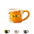 thumbnail image 1 of Cat Coffee Mug, Ceramic 10 oz Cup for Cat Lovers, Yellow, 1 of 6