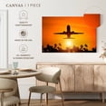 thumbnail image 5 of Elephant Stock Airplane Summer Flight Wall Art - Horizontal Canvas Wall Art - Living Room Wall Decor - Transportation Canvas - Orange And Black Decor - 48" x 32", 5 of 8