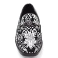 thumbnail image 5 of Boy's Black & Silver  Paisley Slip On Loafers Party Shoe By Easystride, 5 of 6