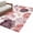 Red, variant on Blue Ombre Spring Floral Area Rugs 4'x6', Washable Small Throw Rugs for Office Bathroom, Summer Botanical Flowers Indoor Outdoor Rug Non-Slip Low Pile Carpet Runner Reversible Floor Mats