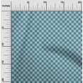 thumbnail image 2 of oneOone Silk Tabby Teal Blue Fabric Check Diy Clothing Quilting Fabric Print Fabric By Yard 42 Inch Wide, 2 of 4
