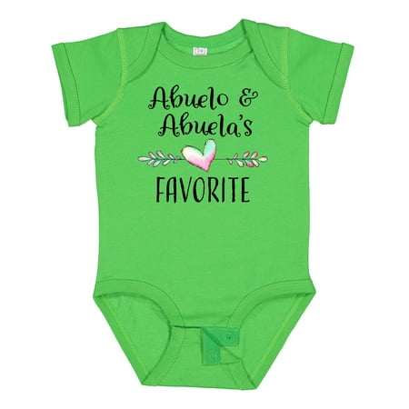 

Inktastic Abuelo and Abuelas Favorite- Heart Grandchild Gift Baby Boy or Baby Girl Bodysuit