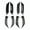A Black, variant on 2x Car Headlight Eyebrow Safe Self Adhesive Tail Light Eyelids Stickers Headlamp Eyebrow Strip Trim for Car Auto Vehicle