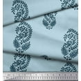 thumbnail image 3 of Soimoi Cotton Voile Fabric Leaves Block Print Sewing Fabric Yard 42 Inch Wide, 3 of 3