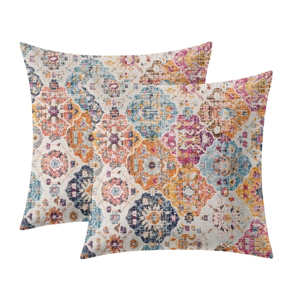 Peach Skin Velvet Abstract Contemporary Throw Pillow Covers for Decorative Couch Pillows for Living Room,Boho Cute Outdoor Pillows Covers for Patio Garden16x16 Inches