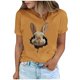 thumbnail image 2 of Tops de Cuello Alto para las Mujeres Amante Impreso Camiseta Cuello Redondo Manga Corta, Poliéster Spandex, 2 of 7