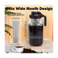 thumbnail image 2 of Cold Brew Coffee Maker 64Oz Cold Brew Pitcher with Stainless Steel Super Dense Filter for Iced Brew Coffee, Ice Tea-B, 2 of 9