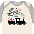 thumbnail image 4 of Inktastic Happy Valentine's Day- train Boys or Girls Long Sleeve Baby Bodysuit, 4 of 5