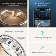 Oura Ring 4, Rose Gold, Size 7, Smart Wearable, Sleep, Fitness & Heart Rate Tracker, 8-Day Battery (Size Before You Buy)