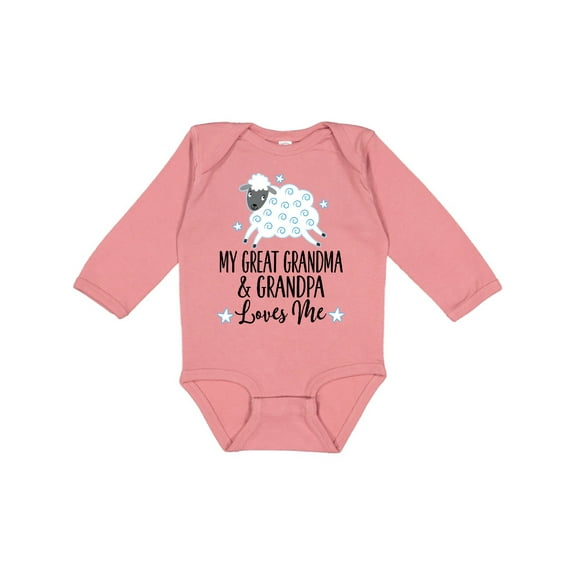 Inktastic My Great Grandpa and Grandma Love Me Boy Lamb Boys or Girls Long Sleeve Baby Bodysuit