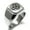 Silver, variant on Stainless Steel Triskelion Odin's Horn Knot Viking Engraved Square Flat Top Biker Style Polished Signet Ring