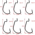 thumbnail image 3 of 50pcs Wide High Carbon Steel Offset Worm Hooks Offset Wide Gap Strong Sharp Soft Bait Jig Fish Hooks For Bass Fish Hook High Carbon Steel Fishing Hook #1 5/0 (1/0), 3 of 7