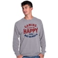thumbnail image 5 of Gaming Makes Me Happy Long Sleeve TShirt Men Women Brisco Brands X, 5 of 6