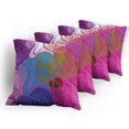 thumbnail image 5 of Ambesonne Abstract Throw Pillow Cover 4 Pack, Waves in Hand-drawn Style, 24", Multicolor, 5 of 7