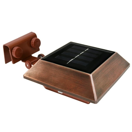 Ecothink 2 Pack Solar Powered Outdoor Copper Led Gutter Safety Light Ecothink 2 Pack Solar Powered Outdoor Copper Led Gutter Safety Light 6 55