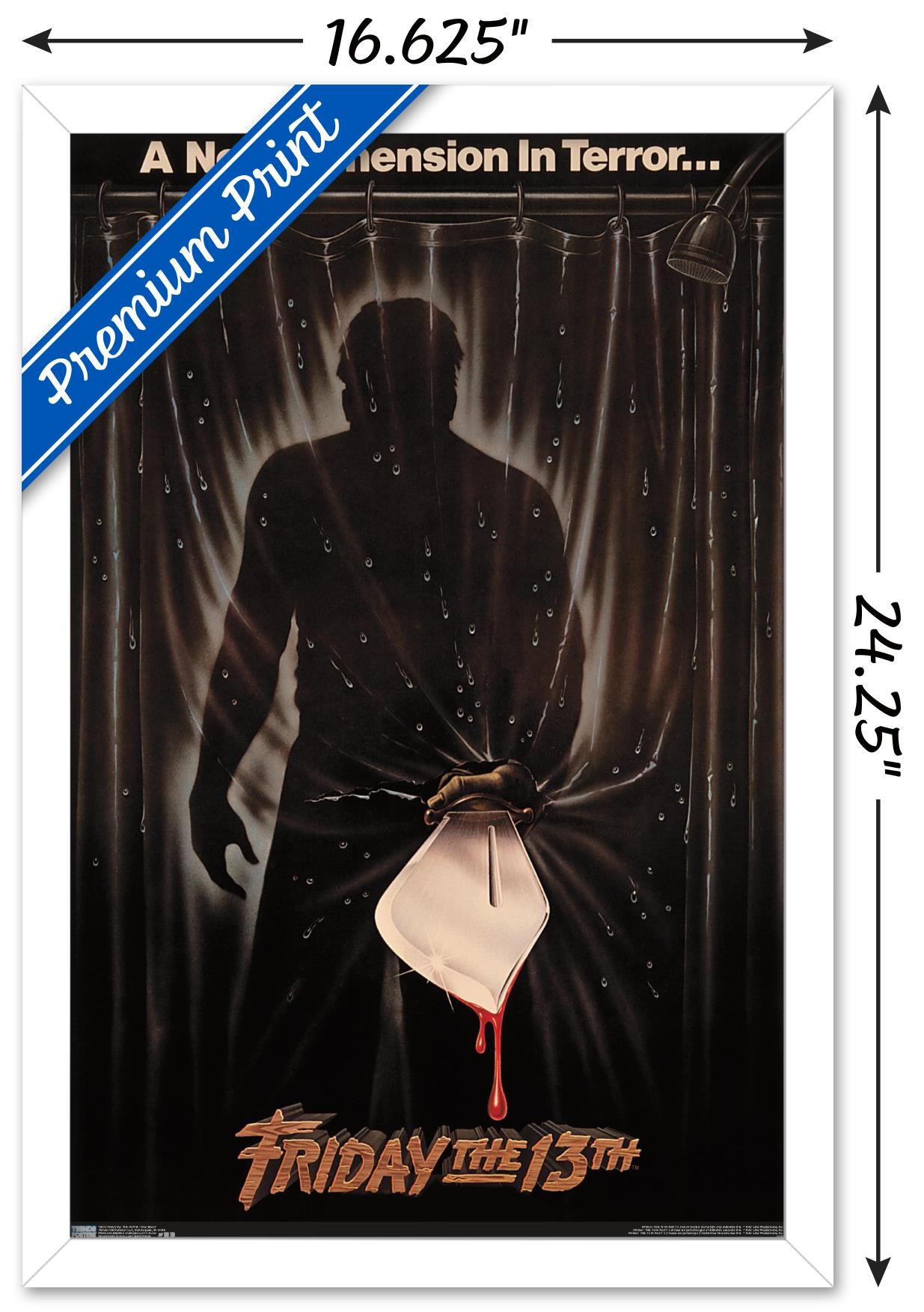 Friday The 13th Part III - One Sheet Wall Poster, 14.725" x 22.375", Framed