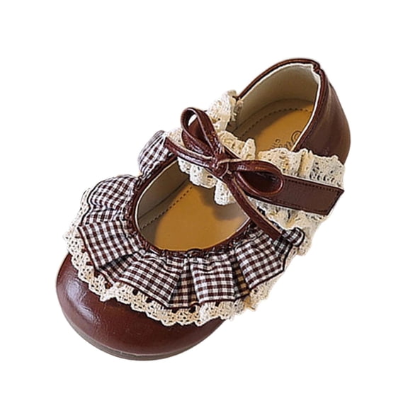 Owordtank Toddler Girls Ballet Flats Shoes Ballerina Bowknot Jane Mary Princess Dress Shoes for Wedding Party School