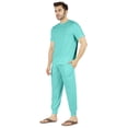 thumbnail image 3 of Inkmeso SolidPajama Set For Mens Short Sleeve Sleepwear Round NeckNightwearPj Set, 3 of 7