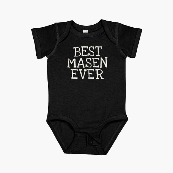 Luvly Best Masen Ever Funny Name Short Sleeve Baby One-Piece, New Born, Baby Shower Gift, New Parents Gift