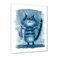thumbnail image 2 of Designart 'Standing Cat Holding A Fish In Its Claws' Nautical & Coastal Framed Art Print, 2 of 4