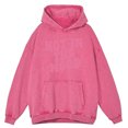 thumbnail image 4 of Sudadera con capucha retro desgastada para hombre, estilo hip hop, estilo callejero, con personajes a la moda, 100 % algodón, holgada, 4 of 5