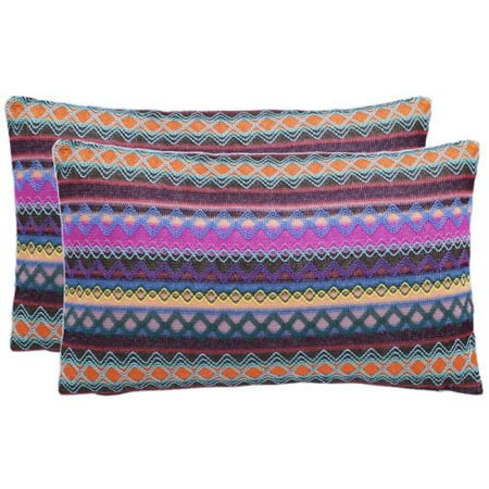 Safavieh PIL150A Rectangular Chocolate Mirabelle Pillow from the Bohemian Collec