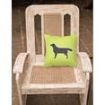 thumbnail image 4 of Carolines Treasures BB3808PW1818 Black Labrador Retriever Checkerboard Green Fabric Decorative Pillow, 4 of 5
