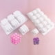 thumbnail image 2 of Molde de silicona para pastel de mousse de chocolate con forma de cubo de Rubik tridimensional, molde de yeso para velas de aromaterapia con forma de bola pequeña, 2 of 5