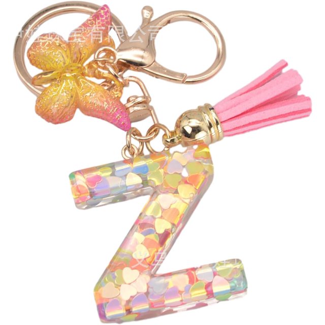 Letter Keychain,26 Letters A-Z Decorative Letter Keychain,Name Keychain for Women Girls Men Teenager Gift