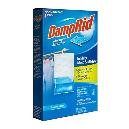 DampRid Fragrance Free Hanging Moisture Absorber, 6 Pack