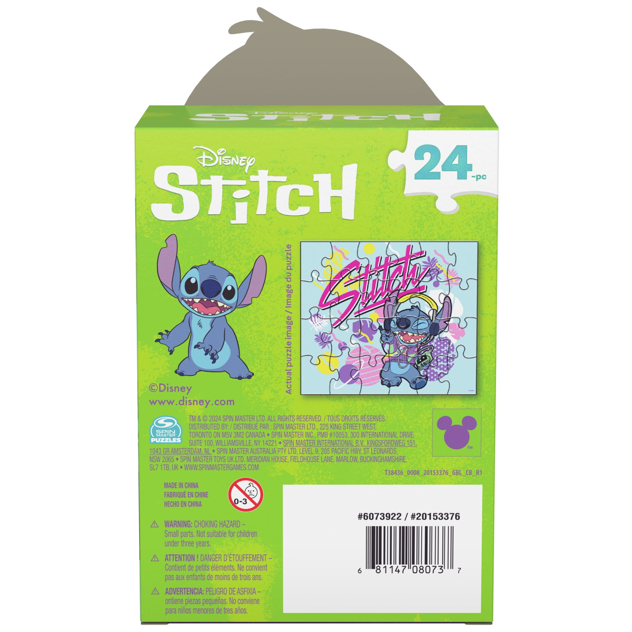 Spin Master Games, Disney's Lilo & Stitch Puzzles, 24 Pieces, for Ages 3 and up