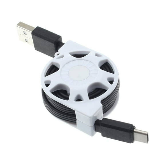 Retractable USB Cable for Jitterbug Smart3 Phone - Type-C Charger Power Cord USB-C A7Q Compatible With Lively Jitterbug Smart 3 Model
